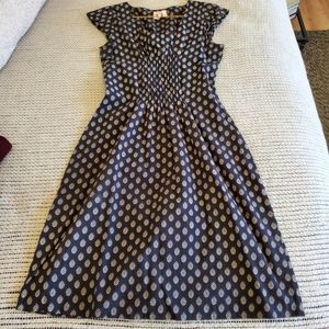 Mata Traders 100% cotton Black-white A-line dress, Size XS